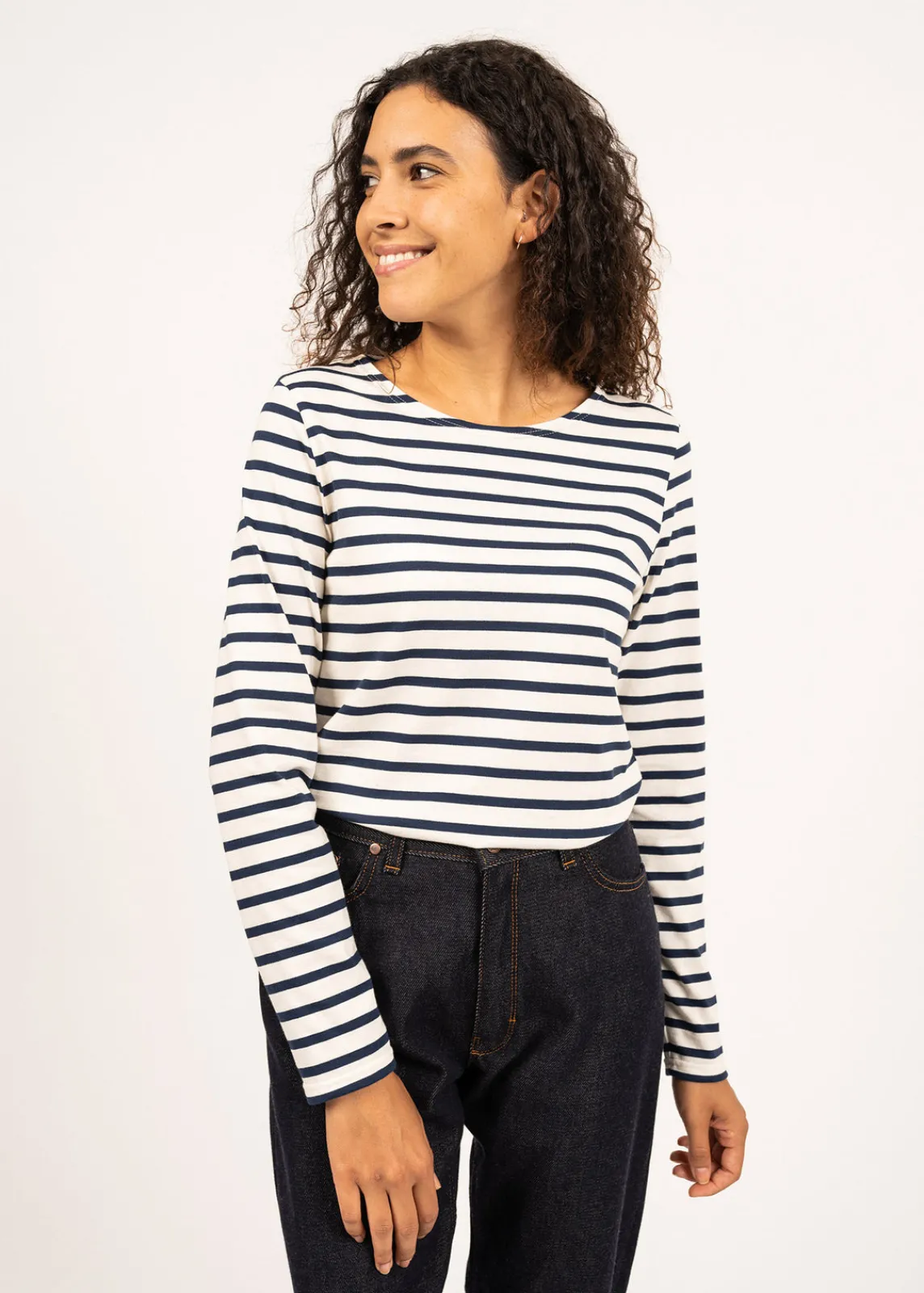 Saint James Sailor Striped Shirts|Sailor Striped Shirts*Minquidame striped sailor shirt Ecru/marine