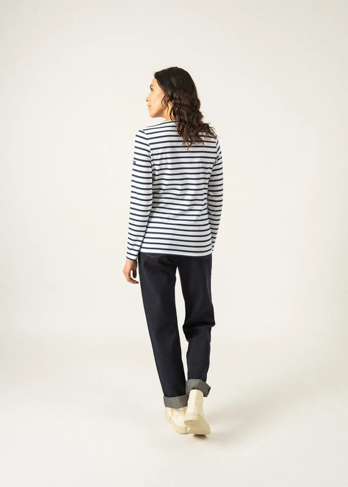 Saint James Sailor Striped Shirts|Sailor Striped Shirts*Minquidame striped sailor shirt Neige/marine