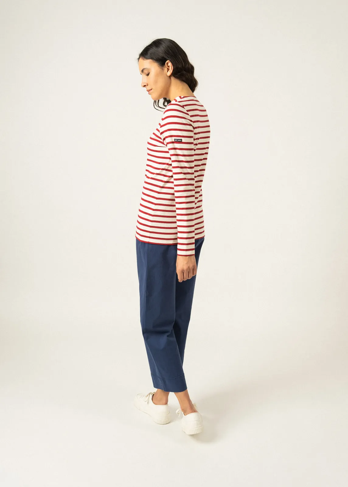 Saint James Accessories*Minquidame striped sailor shirt Ecru/persan