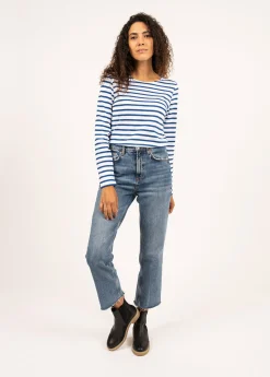 Saint James Accessories*Minquidame striped sailor shirt Neige/gitane