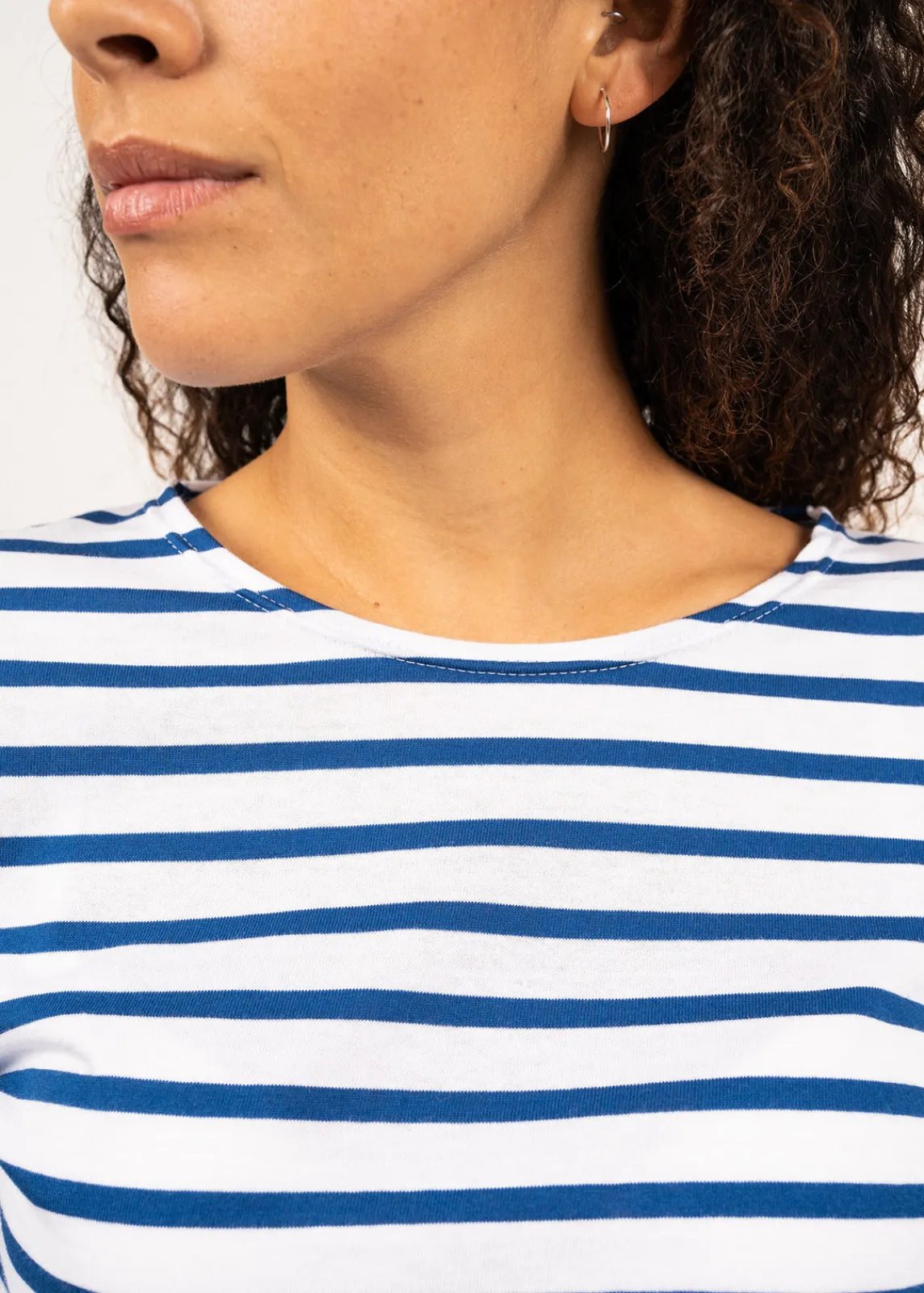 Saint James Accessories*Minquidame striped sailor shirt Neige/gitane