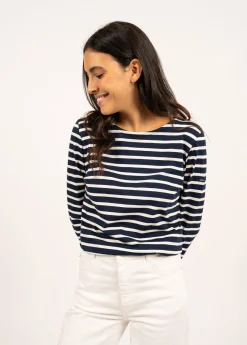 Saint James Sailor Striped Shirts|Sailor Striped Shirts*Minquidame striped sailor shirt Marine/ecru