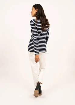 Saint James Sailor Striped Shirts|Sailor Striped Shirts*Minquidame striped sailor shirt Marine/ecru