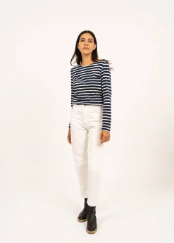 Saint James Sailor Striped Shirts|Sailor Striped Shirts*Minquidame striped sailor shirt Marine/ecru
