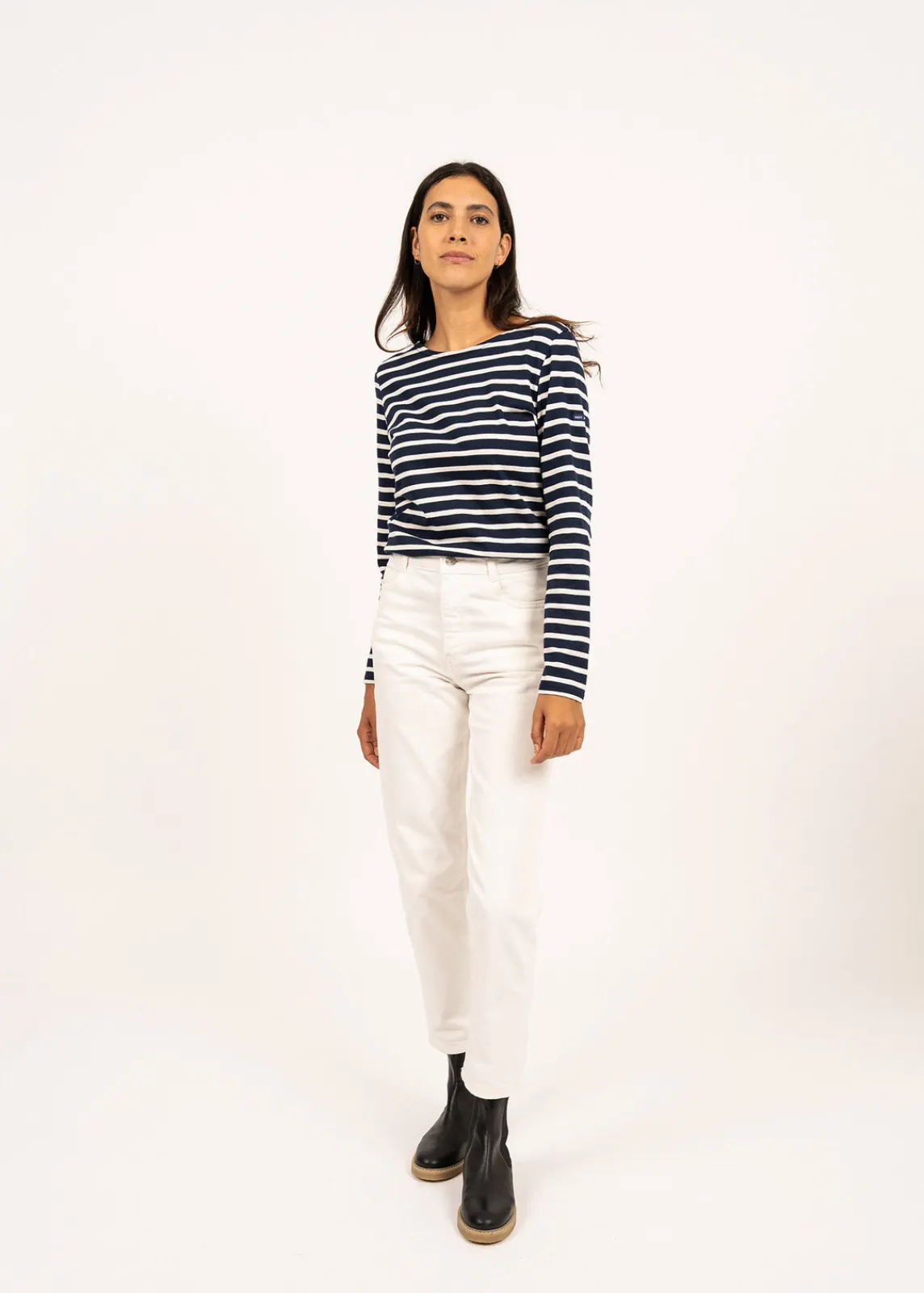 Saint James Sailor Striped Shirts|Sailor Striped Shirts*Minquidame striped sailor shirt Marine/ecru