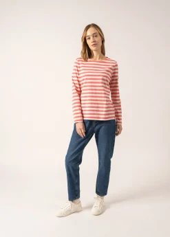 Saint James Sailor Striped Shirts*Minquidame Tricolour Breton Shirt Doly/ecume/or