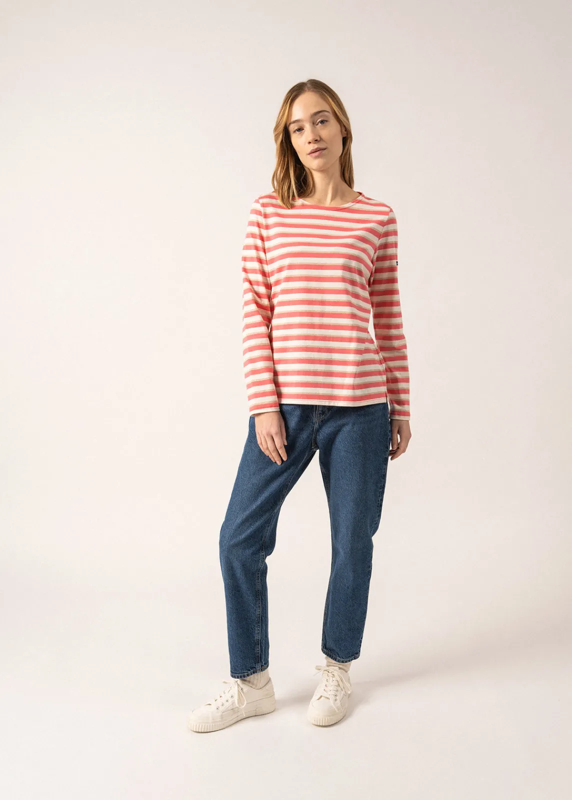 Saint James Sailor Striped Shirts*Minquidame Tricolour Breton Shirt Doly/ecume/or