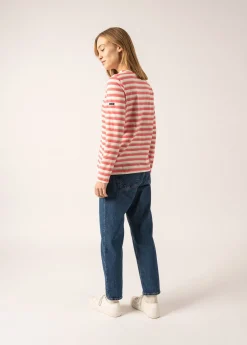 Saint James Sailor Striped Shirts*Minquidame Tricolour Breton Shirt Doly/ecume/or