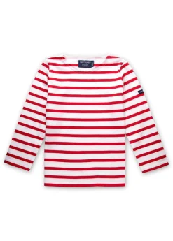 Saint James Sailor Striped Shirts|Sailor Striped Shirts*Minquiers striped sailor shirt for kids Neige/tulipe