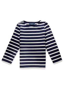 Saint James Sailor Striped Shirts|Sailor Striped Shirts*Minquiers striped sailor shirt for kids Marine/ecru