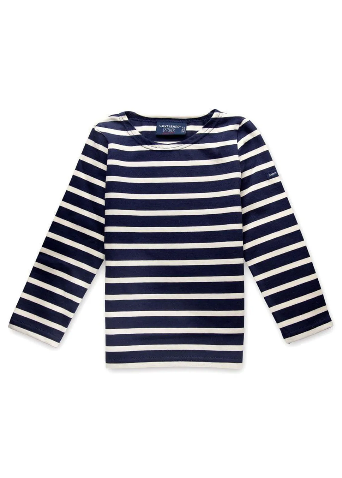 Saint James Sailor Striped Shirts|Sailor Striped Shirts*Minquiers striped sailor shirt for kids Marine/ecru