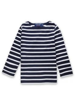 Saint James Sailor Striped Shirts|Sailor Striped Shirts*Minquiers striped sailor shirt for kids Marine/neige