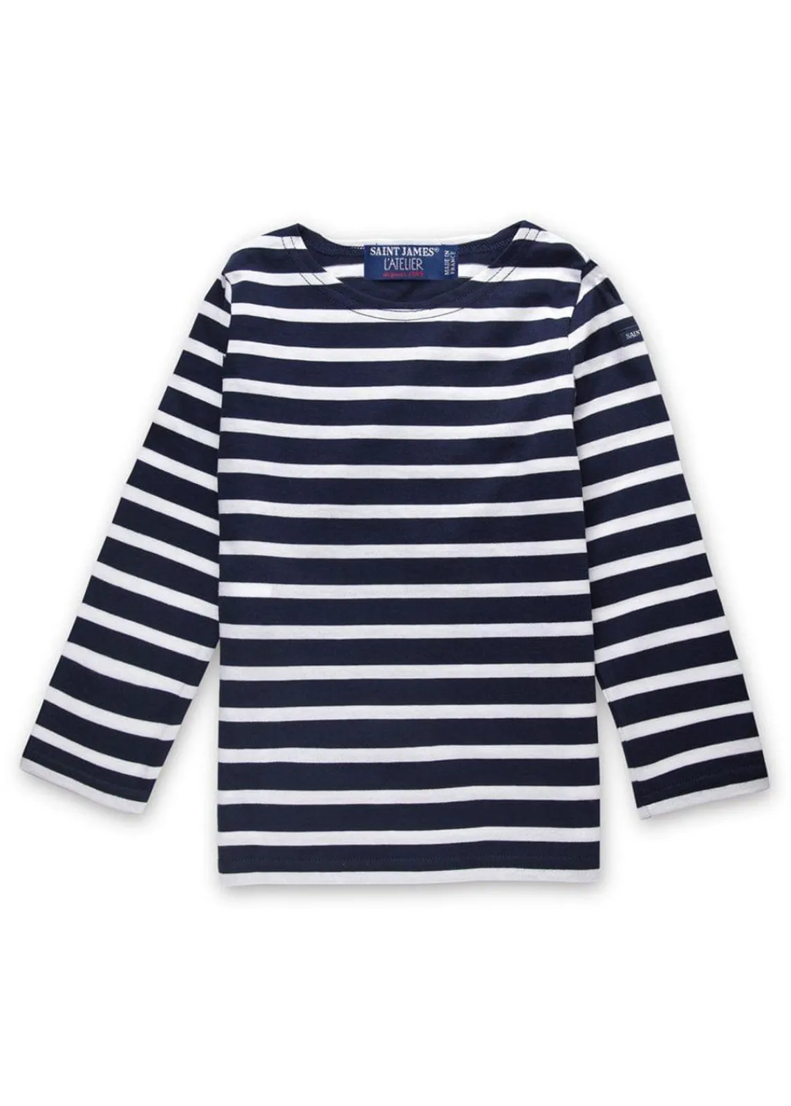 Saint James Sailor Striped Shirts|Sailor Striped Shirts*Minquiers striped sailor shirt for kids Marine/neige