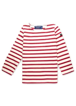 Saint James Sailor Striped Shirts|Sailor Striped Shirts*Minquiers striped sailor shirt for kids Ecru/persan