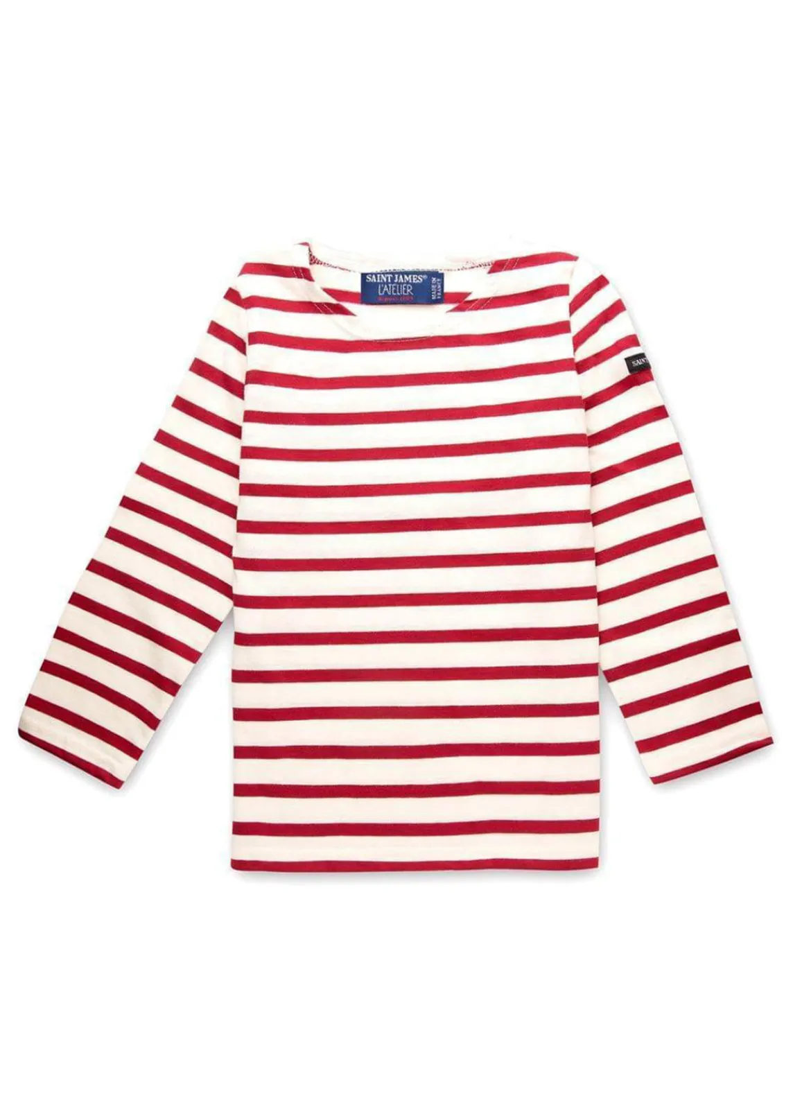 Saint James Sailor Striped Shirts|Sailor Striped Shirts*Minquiers striped sailor shirt for kids Ecru/persan
