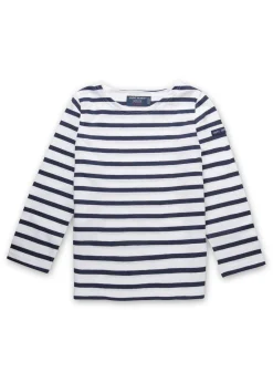 Saint James Sailor Striped Shirts|Sailor Striped Shirts*Minquiers striped sailor shirt for kids Neige/marine