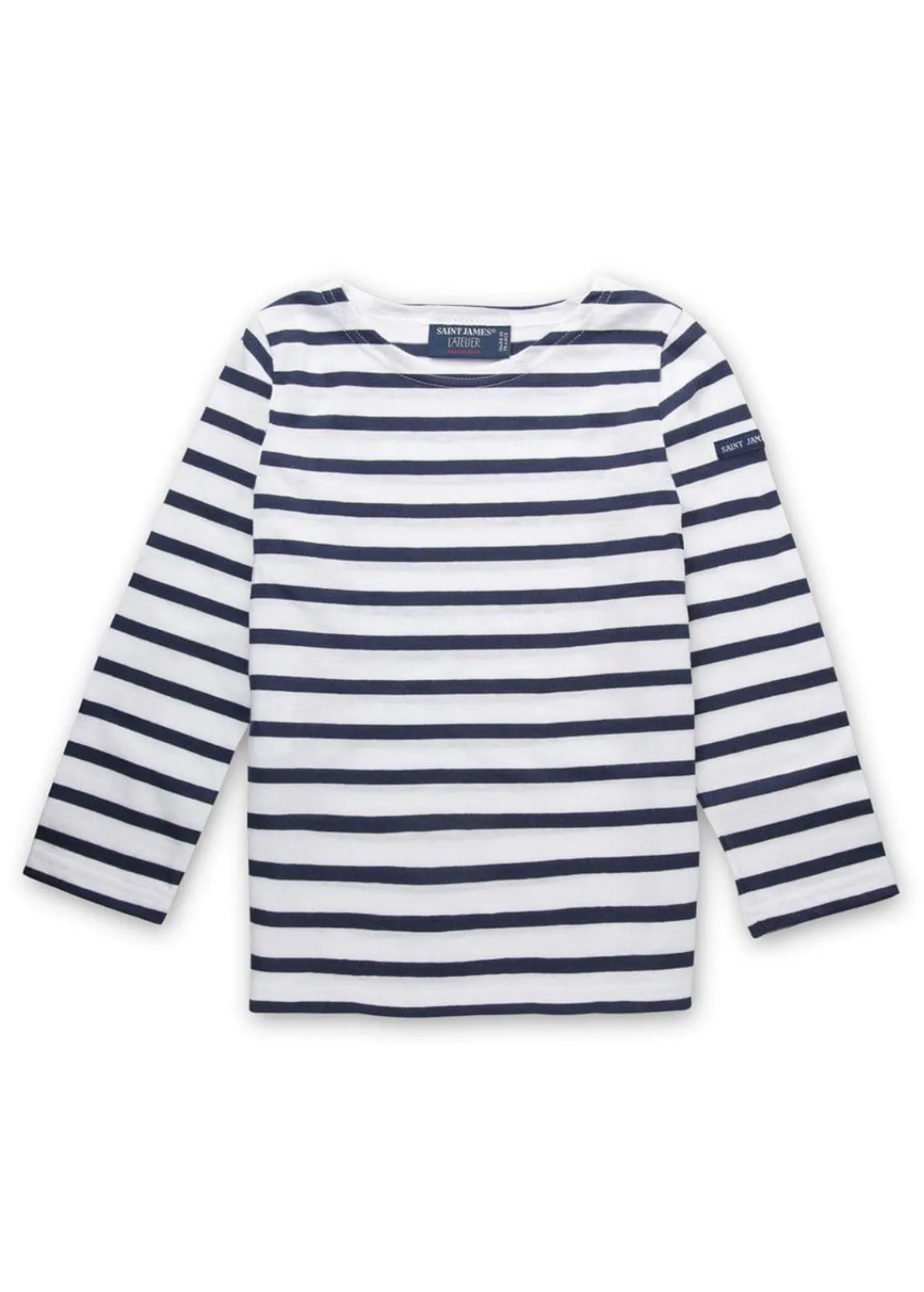 Saint James Sailor Striped Shirts|Sailor Striped Shirts*Minquiers striped sailor shirt for kids Neige/marine