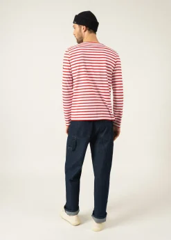 Saint James Sailor Striped Shirts|Sailor Striped Shirts*Minquiers unisex striped sailor shirt Neige/tulipe