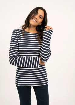 Saint James Sailor Striped Shirts|Sailor Striped Shirts*Minquiers unisex striped sailor shirt Marine/ecru