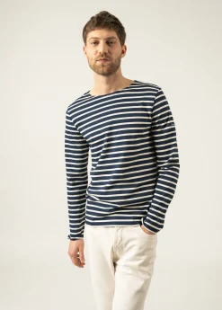 Saint James Sailor Striped Shirts|Sailor Striped Shirts*Minquiers unisex striped sailor shirt Marine/ecru