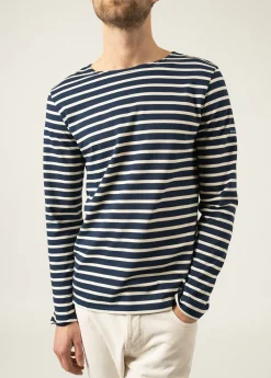 Saint James Sailor Striped Shirts|Sailor Striped Shirts*Minquiers unisex striped sailor shirt Marine/ecru