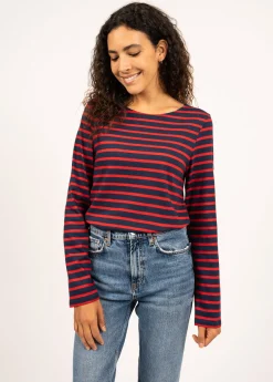 Saint James Sailor Striped Shirts|Sailor Striped Shirts*Minquiers unisex striped sailor shirt Marine/tulipe