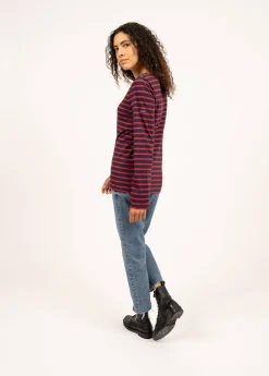 Saint James Sailor Striped Shirts|Sailor Striped Shirts*Minquiers unisex striped sailor shirt Marine/tulipe