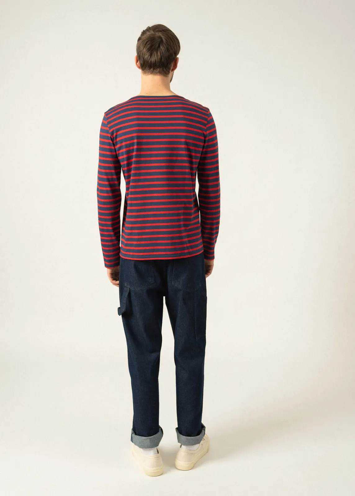 Saint James Sailor Striped Shirts|Sailor Striped Shirts*Minquiers unisex striped sailor shirt Marine/tulipe