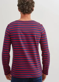Saint James Sailor Striped Shirts|Sailor Striped Shirts*Minquiers unisex striped sailor shirt Marine/tulipe