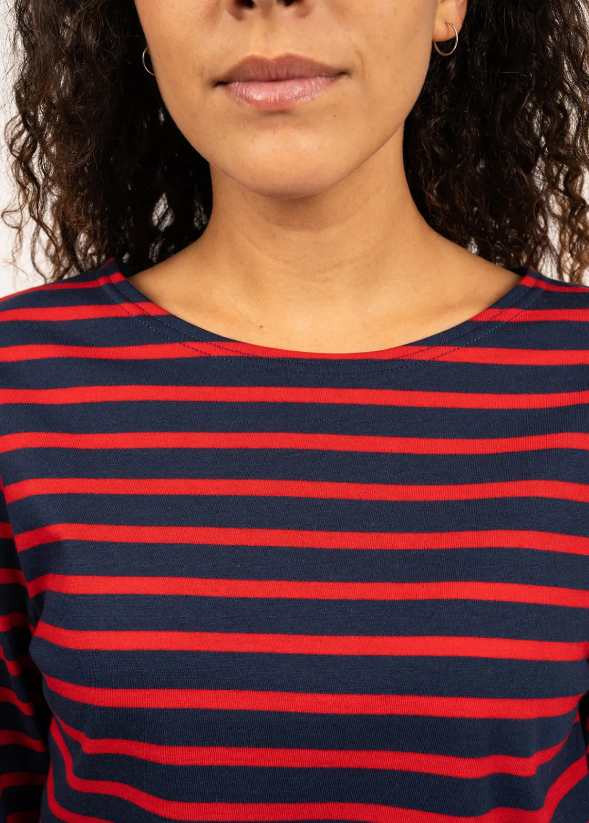 Saint James Sailor Striped Shirts|Sailor Striped Shirts*Minquiers unisex striped sailor shirt Marine/tulipe