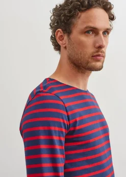 Saint James Sailor Striped Shirts|Sailor Striped Shirts*Minquiers unisex striped sailor shirt Marine/tulipe