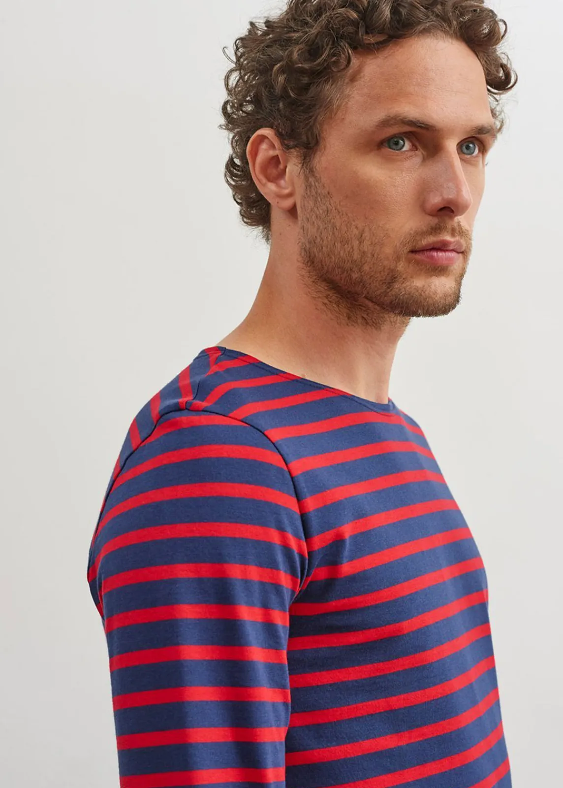 Saint James Sailor Striped Shirts|Sailor Striped Shirts*Minquiers unisex striped sailor shirt Marine/tulipe
