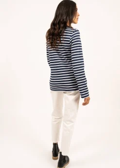 Saint James Sailor Striped Shirts|Sailor Striped Shirts*Minquiers unisex striped sailor shirt Marine/neige