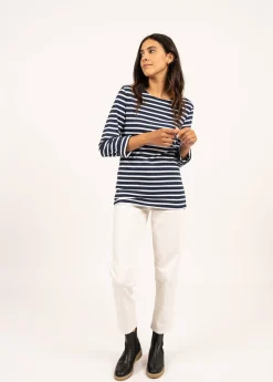 Saint James Sailor Striped Shirts|Sailor Striped Shirts*Minquiers unisex striped sailor shirt Marine/neige