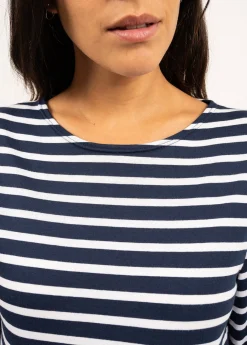 Saint James Sailor Striped Shirts|Sailor Striped Shirts*Minquiers unisex striped sailor shirt Marine/neige