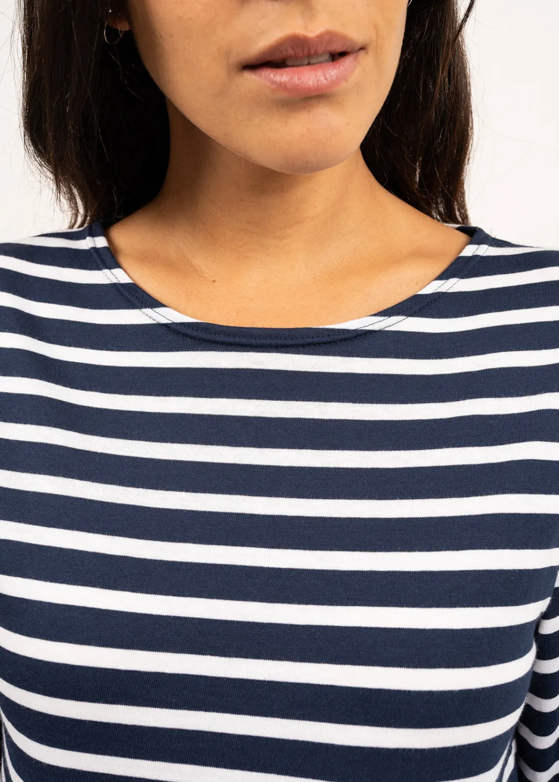 Saint James Sailor Striped Shirts|Sailor Striped Shirts*Minquiers unisex striped sailor shirt Marine/neige