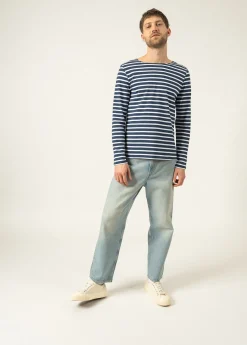 Saint James Sailor Striped Shirts|Sailor Striped Shirts*Minquiers unisex striped sailor shirt Marine/neige