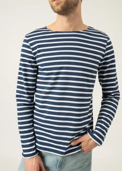 Saint James Sailor Striped Shirts|Sailor Striped Shirts*Minquiers unisex striped sailor shirt Marine/neige