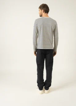 Saint James Sailor Striped Shirts|Sailor Striped Shirts*Minquiers unisex striped sailor shirt Ecru/marine