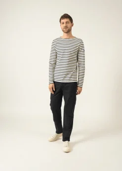 Saint James Sailor Striped Shirts|Sailor Striped Shirts*Minquiers unisex striped sailor shirt Ecru/marine