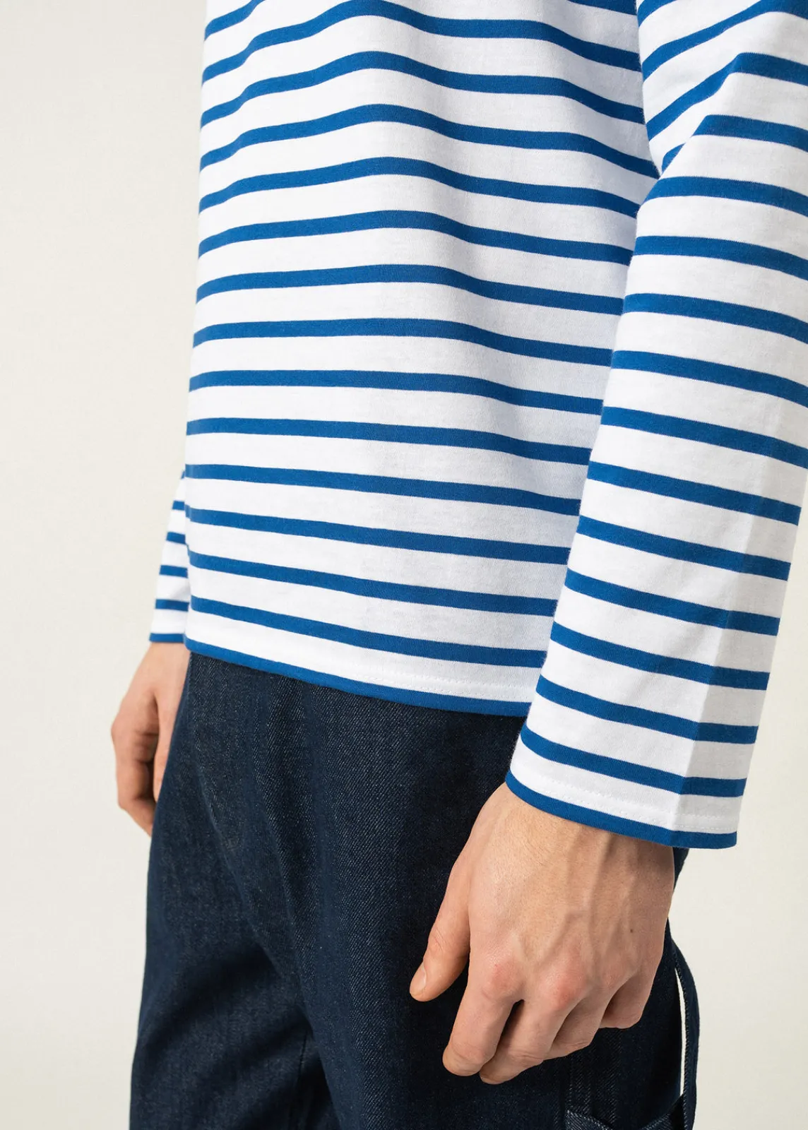 Saint James Sailor Striped Shirts|Sailor Striped Shirts*Minquiers unisex striped sailor shirt Neige/gitane