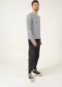 Saint James Sailor Striped Shirts*Minquiers unisex striped sailor shirt Neige/noir