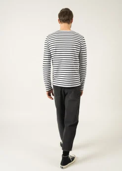 Saint James Sailor Striped Shirts*Minquiers unisex striped sailor shirt Neige/noir