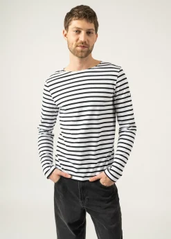 Saint James Sailor Striped Shirts*Minquiers unisex striped sailor shirt Neige/noir