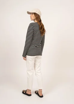Saint James Sailor Striped Shirts|Sailor Striped Shirts*Minquiers unisex striped sailor shirt Noir/ecru