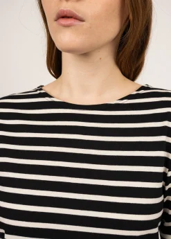Saint James Sailor Striped Shirts|Sailor Striped Shirts*Minquiers unisex striped sailor shirt Noir/ecru