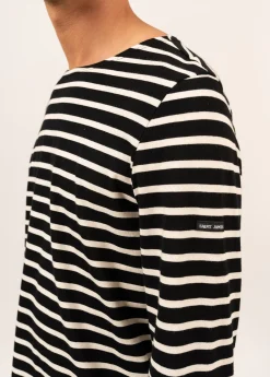 Saint James Sailor Striped Shirts|Sailor Striped Shirts*Minquiers unisex striped sailor shirt Noir/ecru
