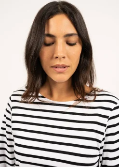 Saint James Sailor Striped Shirts|Sailor Striped Shirts*Minquiers unisex striped sailor shirt Neige/noir