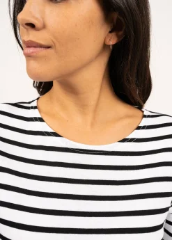 Saint James Sailor Striped Shirts|Sailor Striped Shirts*Minquiers unisex striped sailor shirt Neige/noir