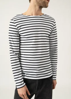 Saint James Sailor Striped Shirts|Sailor Striped Shirts*Minquiers unisex striped sailor shirt Neige/noir